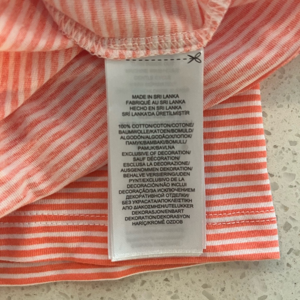 NWT Lauren by Ralph Lauren Striped Orange and White Pajamas - Picture 13 of 13